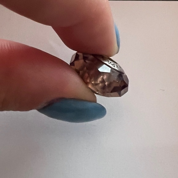 Pandora Retired Purple Silver Beaded Charm - Picture 3 of 8